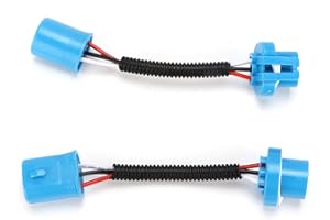 9007 Socket, Extension Cord Male to Female Connector Wiring Harness Socket 2pcs 12V‑24V with Ceramic Plug for Car for Headlig