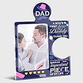 Dad Gifts from Son 4x6 Photo Frame, Daddy Puzzle Picture Frame Appreciation Gifts for Dad Birthday Christmas Thanksgiving