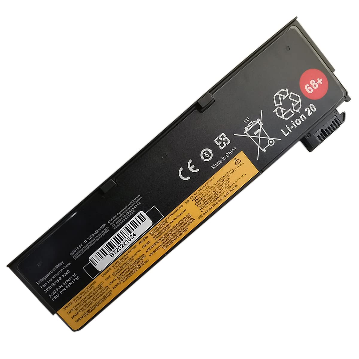 XITAIAN 10.8V 56Wh 5200mAh 45N1124 45N1128 0C52862 Replacement Battery for Lenovo ThinkPad X240 X250 X260 T440 T450 T440S T450S T460 T460P T550 W550S T560 45N1125 45N1127 45N1144 45N1769 68+