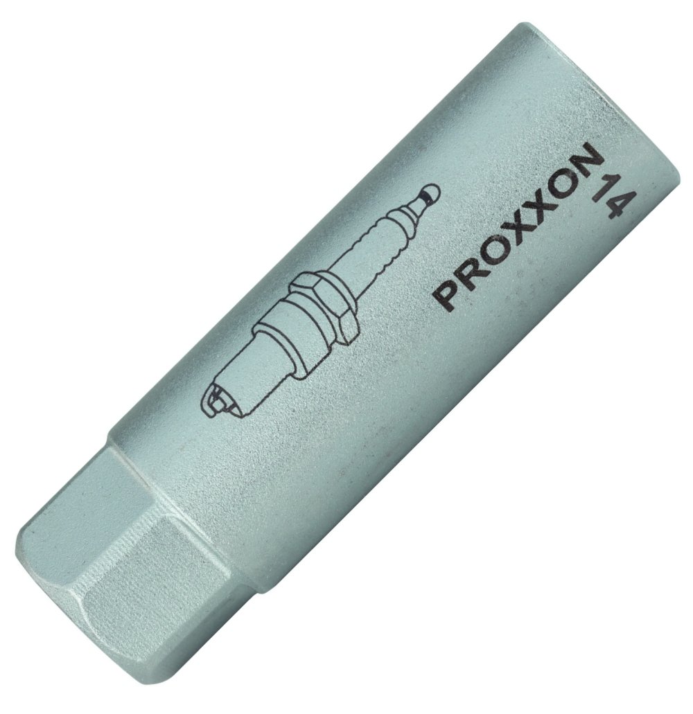 Proxxon 23553 Spark Plug Nut with TPR Insert 14 mm Drive 10 mm (3/8 inch) with Frame Hex and Bi-Hexagon (Bi-HX)