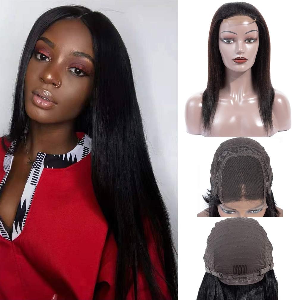 Aliabc 13X4 Lace Front Wigs Human Hair Brazilian Straight Hair Wigs 150% Density Human Hair Wigs for Black Women Pre Plucked Natural Color