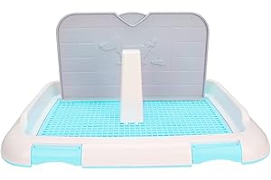 JOROBURO Dog Toilet, Indoor Puppy Training Toilet Cat Potty Fence Dog Scheduled Urination Potty Tray, Pet Dog Toilet Litter Box Puppy Training Pads for Dogs Puppy(Blue)