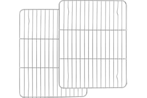 Stainless Steel Cooling Racks Set of 2, Homikit 11.6”*9.1” Heavy Duty Wire Baking Rack for Cooking Roasting Grilling Bacon Ca