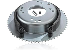 VCUJSUC 60 Tooth 35 Chain Sprocket 4.5" Drum with Brake Band For Astro Wheel Go Kart Mini Bike ATV