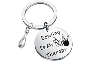 WSNANG Bowling Keychain Bowling Team Gift Bowling Jewelry Gifts for Bowling Coach Bowling Ball Key Chain Bowling Lover Gift