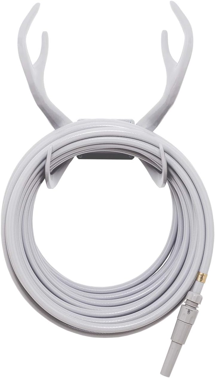outdoor hose holder on Amazon Com Grey Garden Hose Hose Holder Kit Never A Grey Day Reindeer Style Water Hose Holder Exclusive Water Hose And A Matching Nozzle Multiple Colors Available Garden Outdoor