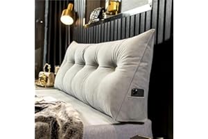 TOTATOWI Triangular Headboard Pillow Wedge Pillow for Headboard Gap Headboard Pillow Twin Daybed Pillows Backrest Pillow with Side Pockets