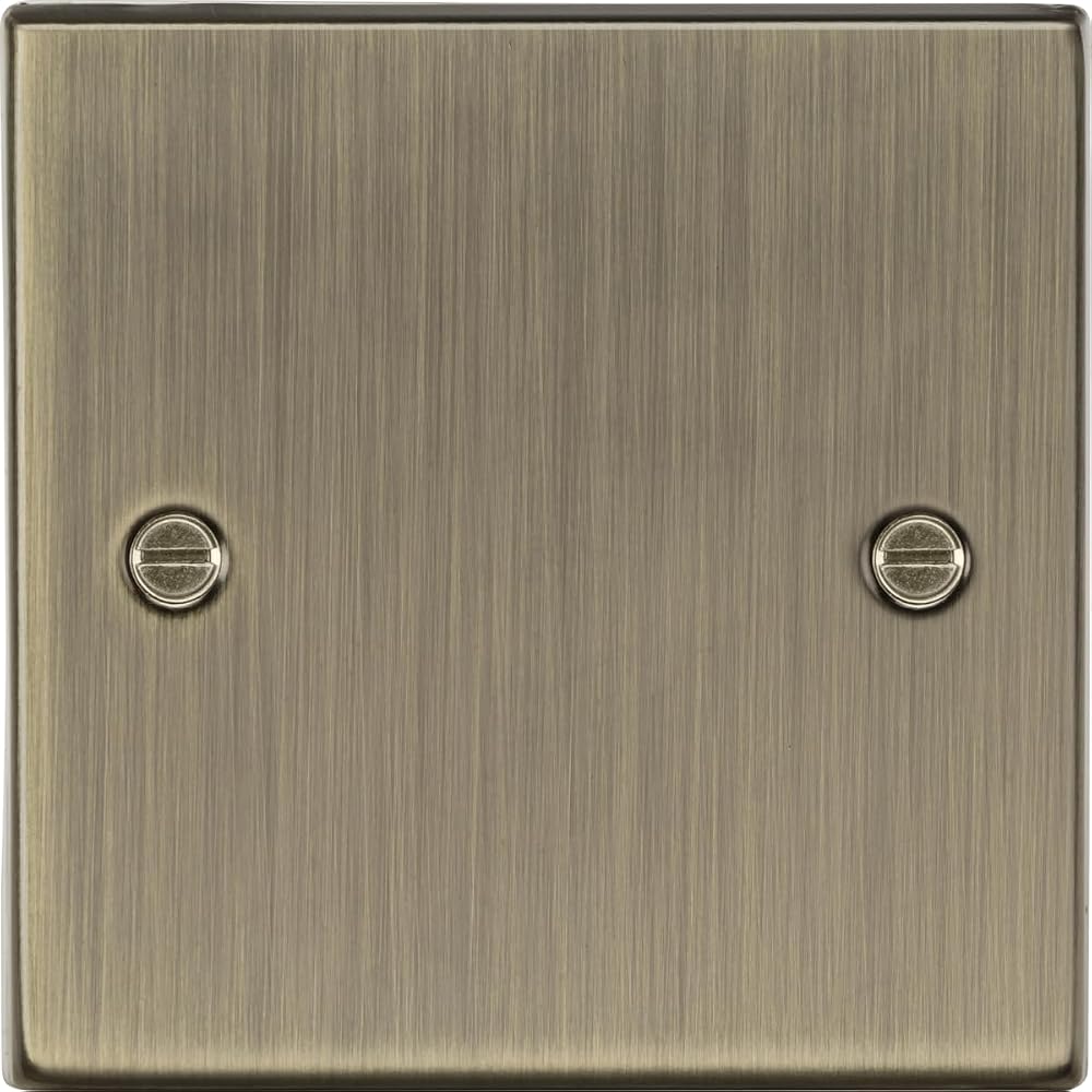 Knightsbridge CS85AB Square Edge Antique Brass 1G Blanking Plate