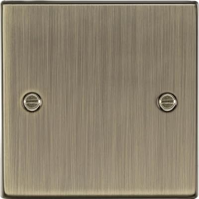 Knightsbridge CS85AB Square Edge Antique Brass 1G Blanking Plate