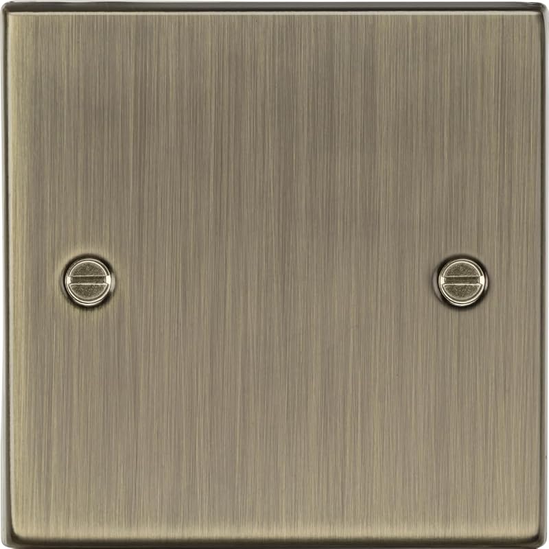 Knightsbridge CS85AB Square Edge Antique Brass 1G Blanking Plate