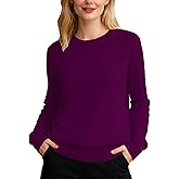 DAIMIDY Women's Sweaters Crewneck Jumper Tops Cotton & Modal Tops