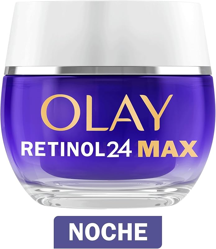 Retinol 24 MAX* Creme Facial Hidratante para a Noite, Cuidados de Pele com Vitamina E Antioxidante, +40%* Glicerina. Cuidados de Pele Noturnos Bem-Envelhecidos: Suaviza, Renova e Hidrata, 50 ml