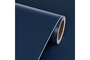 Livelynine 15.8x197 Navy Peel and Stick Wallpaper for Bathroom Accent Wall Kitchen Cabinet Contact Paper Self Adhesive Deep Blue Wall Paper Modern Renter Friendly Wallpaper for Bedroom Kids Room