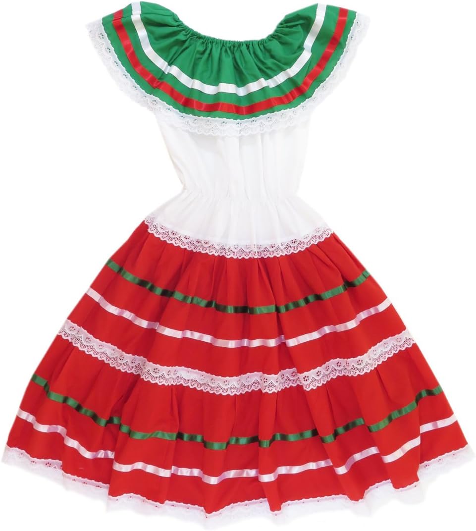 Mexican Clothing Co Little Girls Mexican Fiesta Dress Poplin