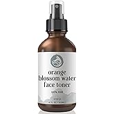 Orange Blossom Water Face Toner - Alcohol-Free Daily Facial Toner Spray 100% Natural for Sensitive Skin Acne and Breakouts - Best to Tone Tighten and Clear Pores - 120mL/4.oz by Foxbrim
