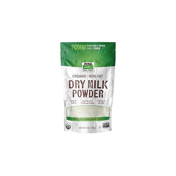 NOW FOODS, ORGANIC NON-FAT DRY MILK POWDER WITH...