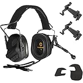 EARMOR M32X PLUS Tactical Headset Shooting Ear Protection with MIC, Nato TP120 & U-174 Connector and ARC Rail Helmet Adapters