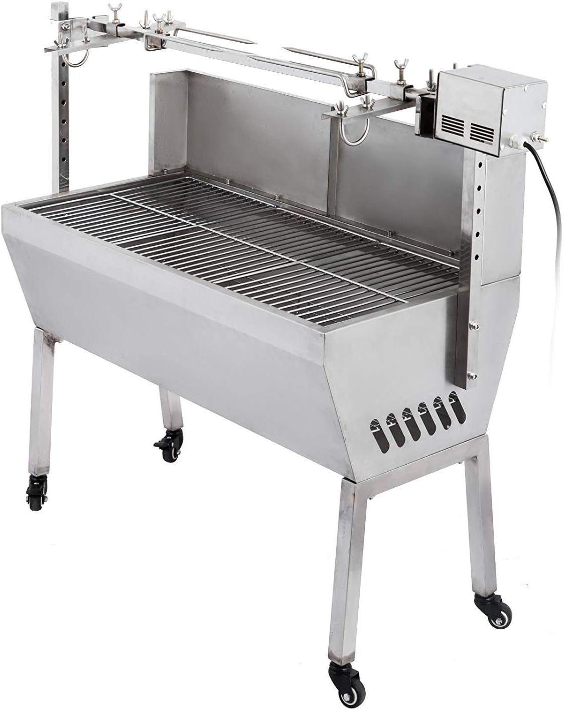 TTXXLL BBQ Rotisserie Grill Roaster Charcoal Spit Roast Machine 132 LBS Charcoal Bearing Lamb Spit Roaster Hog Roasting Machine for Outdoor Picnic Camping (132LBS)