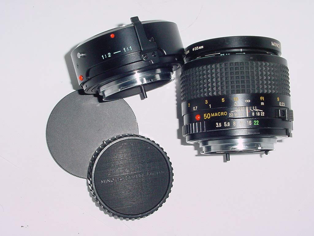 Amazon.com : Konica Minolta Normal 50mm f/3.5 MD Macro Manual Focus Lens  with 1:1 Extention Tube : Camera Lenses : Camera & Photo