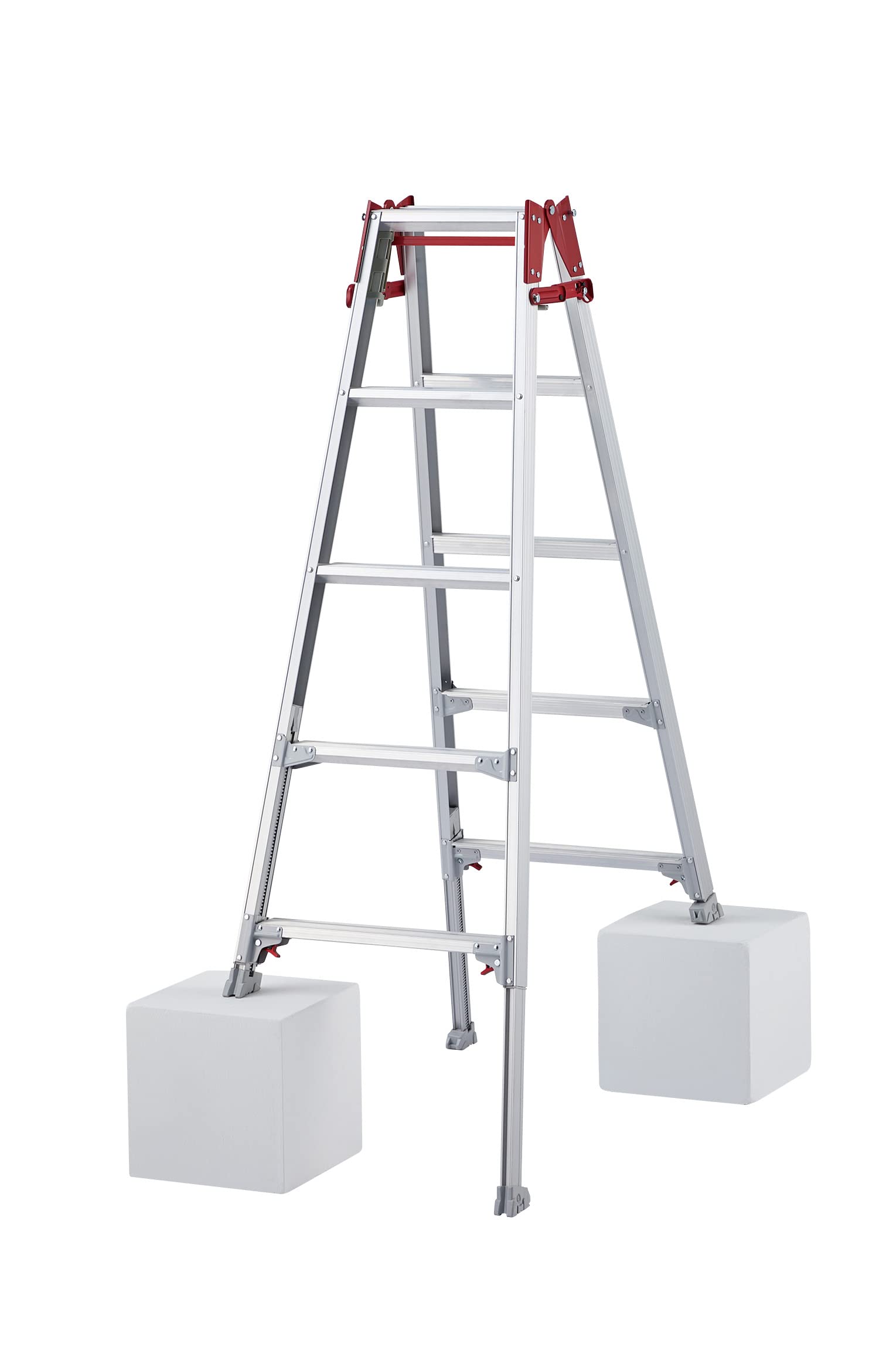 長谷川工業(Hasegawa) 脚部伸縮式はしご兼用脚立(ワンタッチバー付) 5段 RYZ-15c (1.31~1.63m) (10194)商品画像