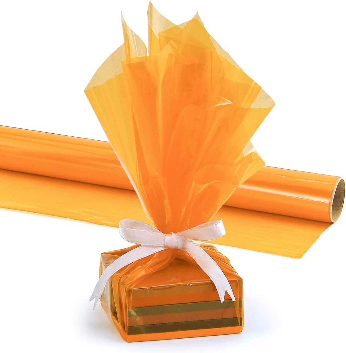 Hygloss Products Cellophane Roll – Cellophane Wrap for Crafts, Gifts, and Baskets 20 Inch x 5 Feet, Orange: Home & Kitchen