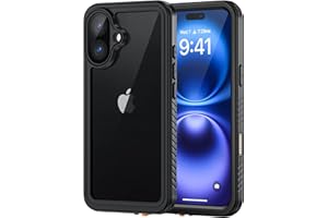 Lanhiem for iPhone 16 Case, Waterproof Dustproof Shockproof Case with Built-in Screen / Camera Protector, Heavy Duty Rugged F