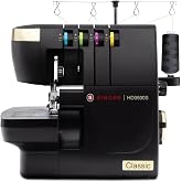 SINGER&reg; HD0500S Heavy Duty Serger Overlock Machine, 2-3-4 Thread, Black | Accessories, 6 stitches, 1300 stitches/min, LED light, free arm , adjustable differential feed, metal frame, for home d&eacute;cor
