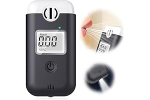TEKEVISS Breathalyzer | Professional-Grade Accuracy | Portable Personal Breathalyzer, Direct Blow, no Need to Change Mouthpieces. Digital Blue LCD Display with Illuminated Light for Personal and Family Gatheri