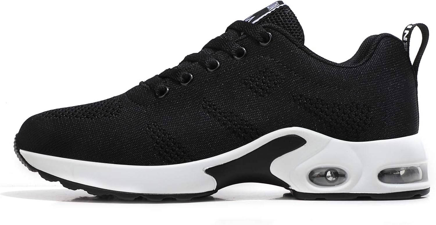  | Women's Sports Running Shoes Breathable Tennis Fashion Lightweight Walking Sneakers Air Gym Sneakers Black | Walking