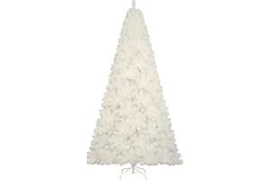 KTKDE 9ft White Christmas Tree,Artificial Tree White with 2640 Branch Tips and Folding Metal Stand, Pencil Christmas Tree Indoor Outdoor Christmas Xmas Decoration Tree Perfect Cristmas Tree