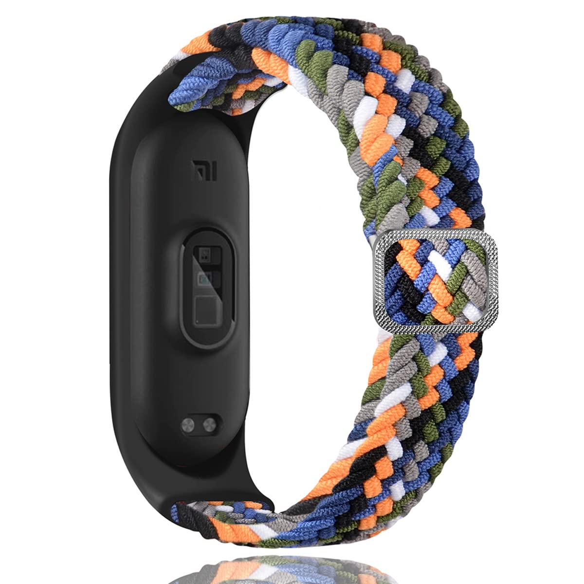 Keecuty Nylon Bracelet for Mi Band 6/5/4/3, Smartwatch Replacement Bands, Elastic Fabric Braided Soft Nylon Sports Bracelets Elasticity Breathable Expandable Watch Strap