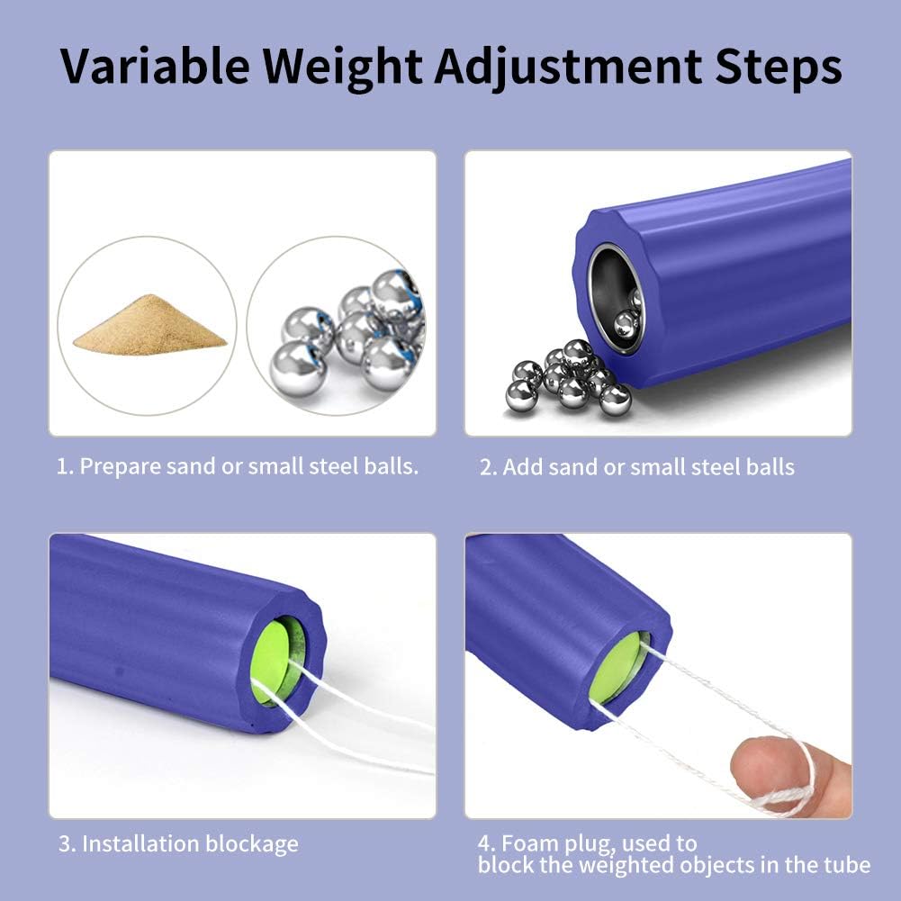 Yibaision Hoola Hoop for Adults, Weighted Hoola Hoop for Weight Loss, 2.7lb Upgrade Stainless Steel Hoola Hoops with Thicker Premium Foam, Fit for Soft Fitness Exercise Burning Fat Workout: Toys & Games