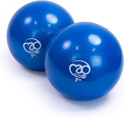 Fitness Mad Soft Weights Pair 0.5 1.0 1.5 kg Soft Pilates Training Ball