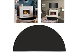 Ahpuhtan Fireproof Fireplace Mat, 24 x 42 Inch Hearth Rugs for Fireplaces, Half Round Hearth Rug Pad for Fireplace Floor Protector, Fireplace Rugs for Wood Stove Indoor Outdoor