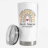 HQWHBU Speech Therapist Gift Tumbler 20oz With Lid and Straw, SLP Therapy Coffee Cup, Language Pathologist Gifts
