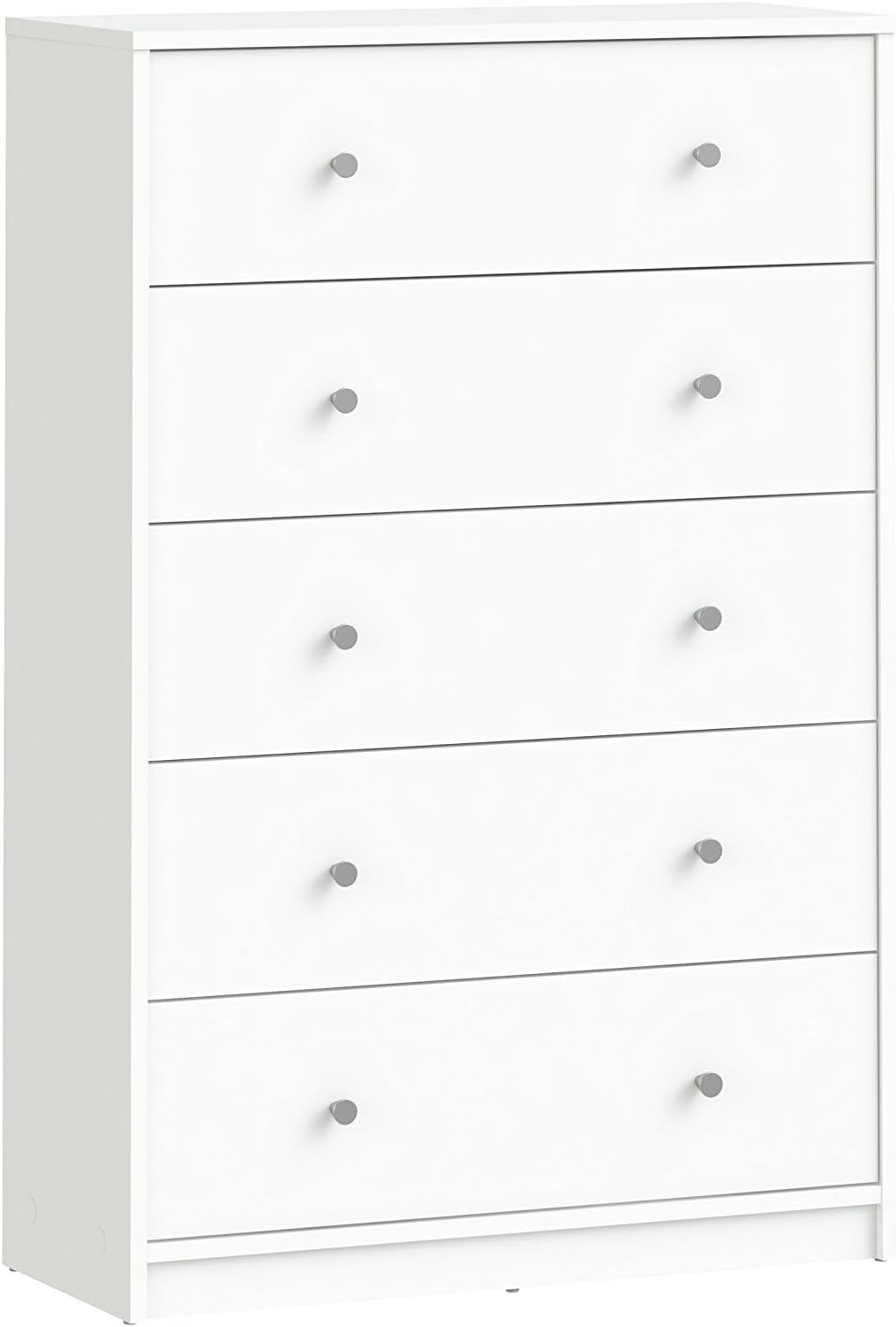 drawer unit on Amazon Com Tvilum Portland 5 Drawer Chest White Furniture Decor