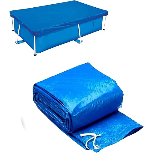 Rectangular Swimming Pool Cover, Frame Pool Cover, Swimming Pool Cover Rainproof Dust Cover(87" X 59")