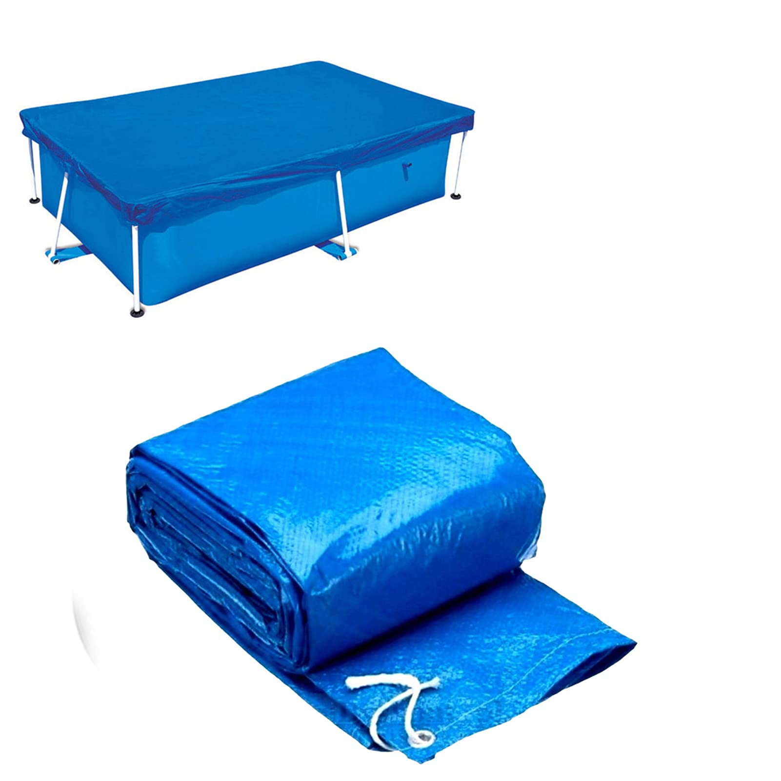 Rectangular Swimming Pool Cover, Frame Pool Cover, Swimming Pool Cover Rainproof Dust Cover(87" X 59")