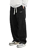 Hidkat Mens Corduroy Casual Pants Fashion Loose Fit
