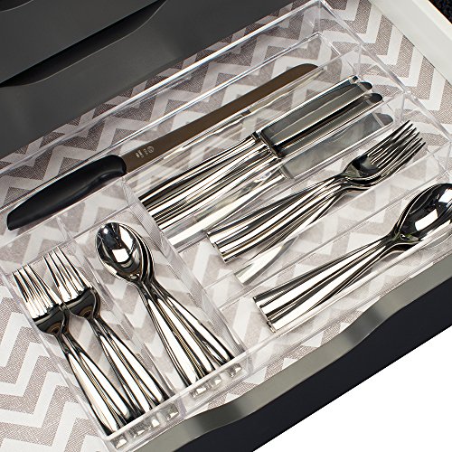 Clear Plastic Silverware and Utensil Organizer - Thumbnail 2