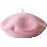 Kids Girls French Beret Hat Artist Hat Solid Warm Beanie Cap Winter Autumn