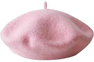 BRCUS Kids Girls French Beret Hat Artist Hat Solid Warm Beanie Cap Winter Autumn