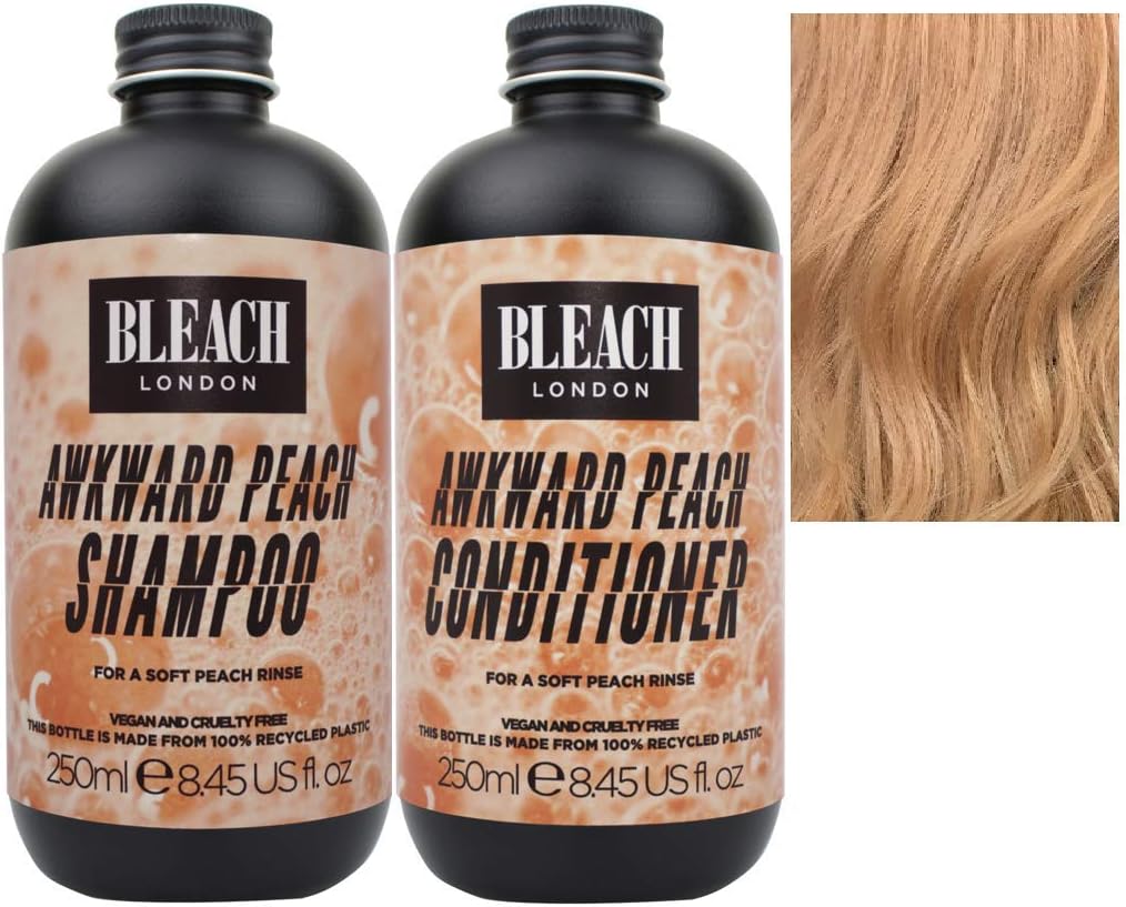 Bleach London Awkward Peach SHAMPOO x 250ml & Awkward Peach CONDITIONER