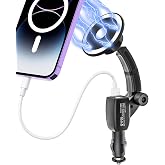 for MagSafe Car Mount Cigarette Lighter [Dual USB Wired Charger] Magnetic Phone Holder for Car Fast Charging Phone Holders for Your Car for iPhone Air 17 Pro Max16 15 14 13 12 11, S26, All Smartphones