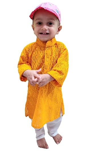 Yellow kurta for baby boy Clearance