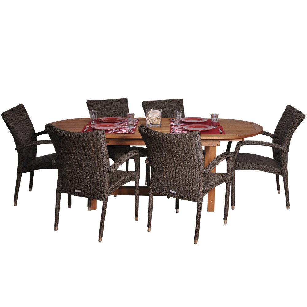 Best Patio Table Wicker Dining International Brown