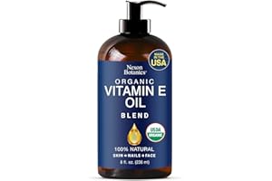 Organic Vitamin E Oil Blend 8 fl oz - Made from Pure, Natural Oils for Skin, Scars & Face - Aceite de Vitamina E - Nexon Botanics
