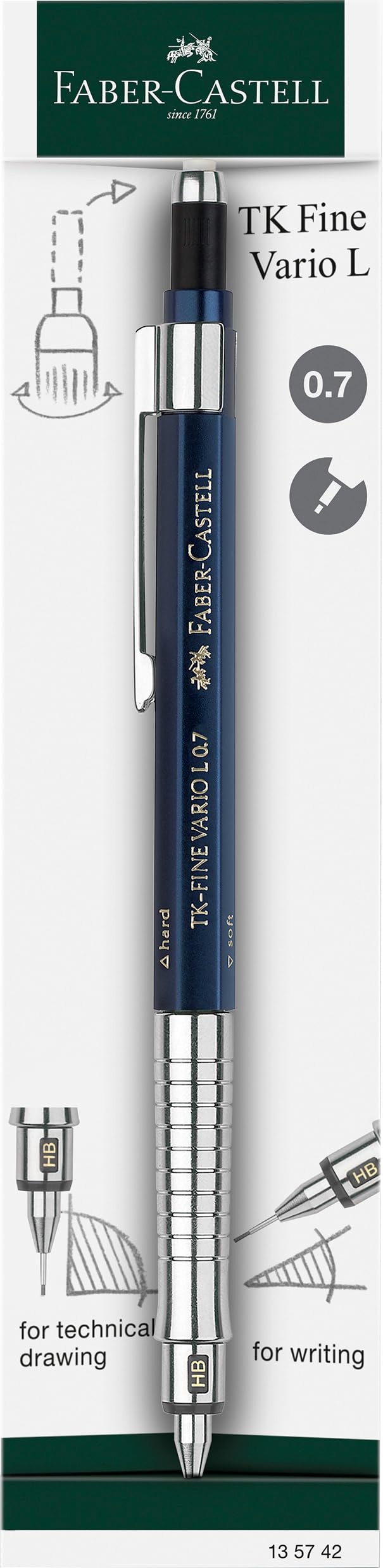 Faber-Castell Mechanical Pencil TK-Fine Vario L 0.7mm Indigo