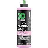3D Cherry Wax – Liquid Carnauba Show Car Wax with Synthetic Polymers | Deep Gloss Finish | Easy Wipe-Off | Slick Shine | Fast Application | Made in USA |16 oz