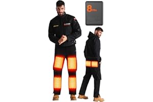 JYK Heated Pants, Smart Control 6 Heating Zones,10000mAh Battery Powered, 360° Surround Heating for Skiing, Cycling